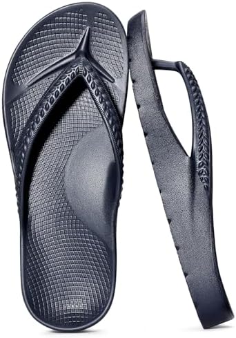 Arch support flip flop in new navy