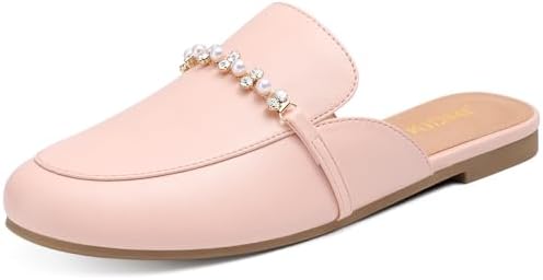 Backless loafer mule in pink