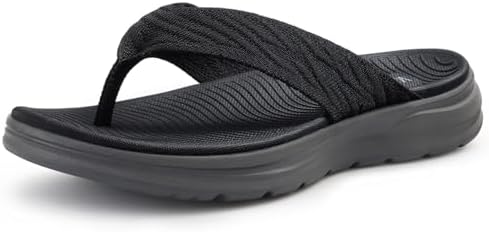 Cushion flip flop in black/grey