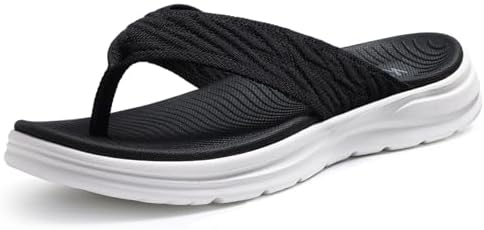 Cushion flip flop in black/white