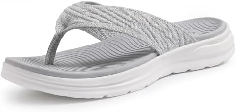 Cushion flip flop in grey