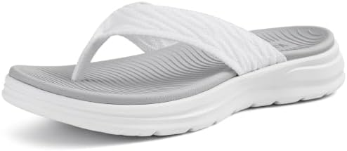 Cushion flip flop in white grey