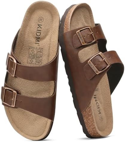 Everyday cork sandal in brown oily