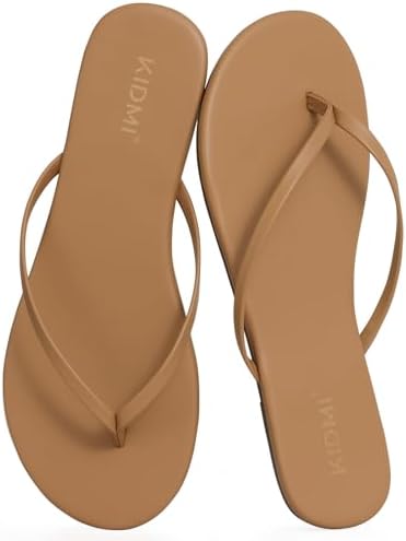 Memory foam thong sandal in taupe