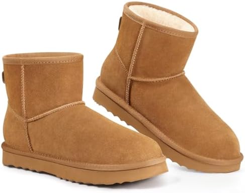 Mini snow boot in chestnut