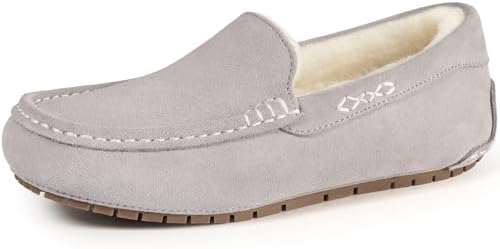 Moccasin slipper in grey