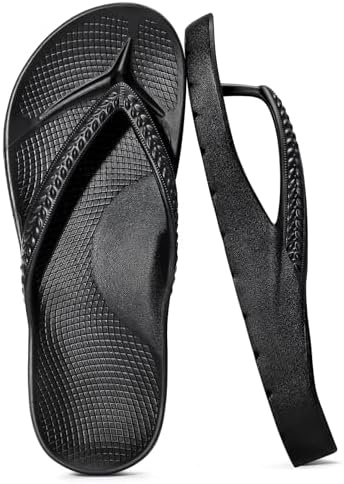 Orthopedic flip flop in black