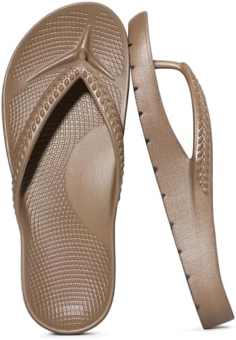 Orthopedic flip flop in brown
