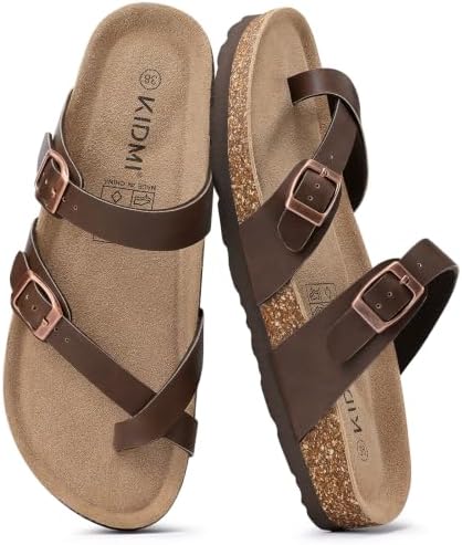 Toe loop sandal in brown matte