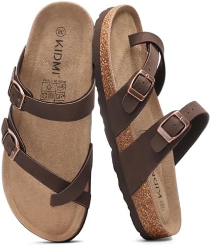 Toe loop sandal in dark brown