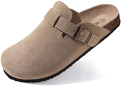 Unisex cork mule in dark taupe