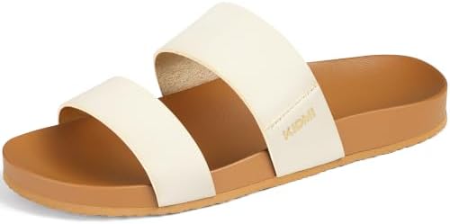 Vegan leather slide in vintage